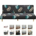thumbnail image 1 of CJC Armless Futon Sofa Bed Cover, Stretch Sofa Couch Slipcovers Without Armrests, Printed Furniture Protector Cover, 9 Colors, 1 of 13