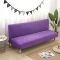 thumbnail image 1 of CJC Armless Sofa Bed Cover Stretch Spandex Futon Slipcover Folding Sofa Bed Cover with Elastic Bottom Solid Color Couch Cover Furniture Protector Without Armrests, 1 of 8