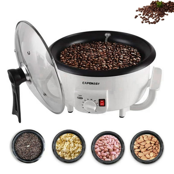 CJC Coffee Roaster Machine 110V Electric Coffee Bean Roaster, Multifunctional Household Nut Peanut Cashew Chestnuts Roasting, Non-Stick Coating Baking Tools