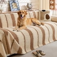 thumbnail image 1 of CJC Couch Cover Sofa Covers, Soft Couch Covers for Sectional Sofa - Anti-slip Love Seat Couch Covers for 2 Cushion Couch, Washable Slipcover for Dog Sofa Protector (Brown #A, 71'' x 118''), 1 of 7