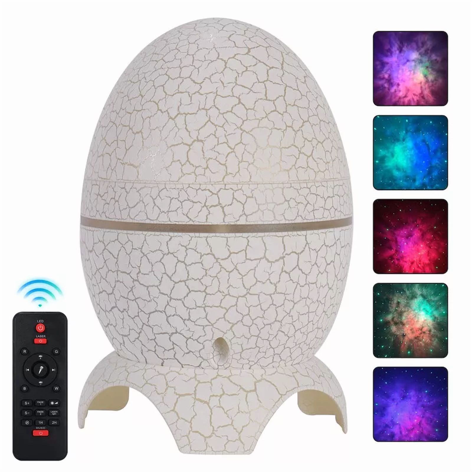 CJC Dinosaur Egg Star Projector LED Galaxy Light with Bt Music&Timer Night Light for Kids