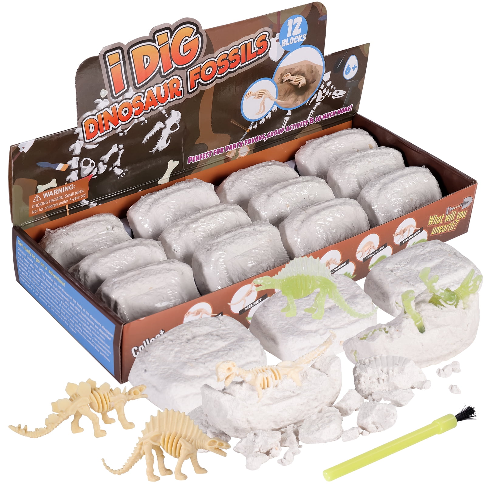 CJC Dinosaur Eggs Dig Kit for Kids Surprise Eggs Pack with 12 Unique Dinosaurs Archaeology