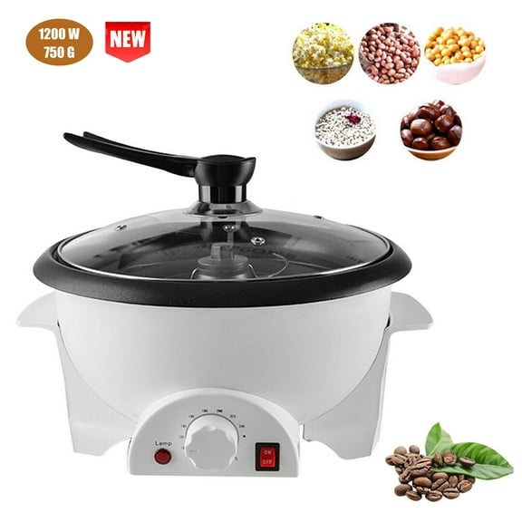 CJC Electric Coffee Bean Roaster Machine for Home Use - 110V 1200W - Multifunctional Nut Peanut Cashew Chestnuts Roasting, Non-Stick Design