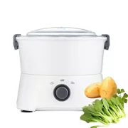 CJC Electric Potato Peeler Fully Automatic Quick Vegetable Peeler Salad Rotating Machine One-Touch Operation Peeling Tool for Kitchen Home