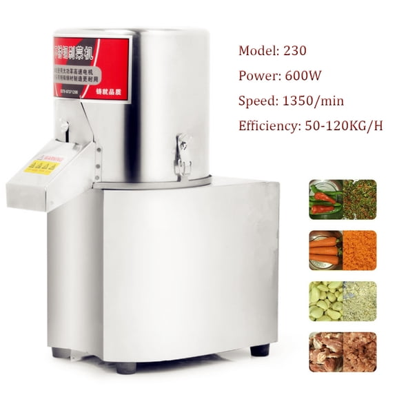 CJC Electric Vegetable Chopper Cutter/Commercial Food Processor/Stainless Steel Cutting Machine, Large Capacity, 110V