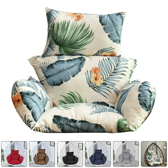 CJC Hanging Chair Cushion, Swing Egg Chair Cushion, Thicken Patio Hanging Egg Chair Pad, Removable and Washable Basket Chair Seat, 6 Colors