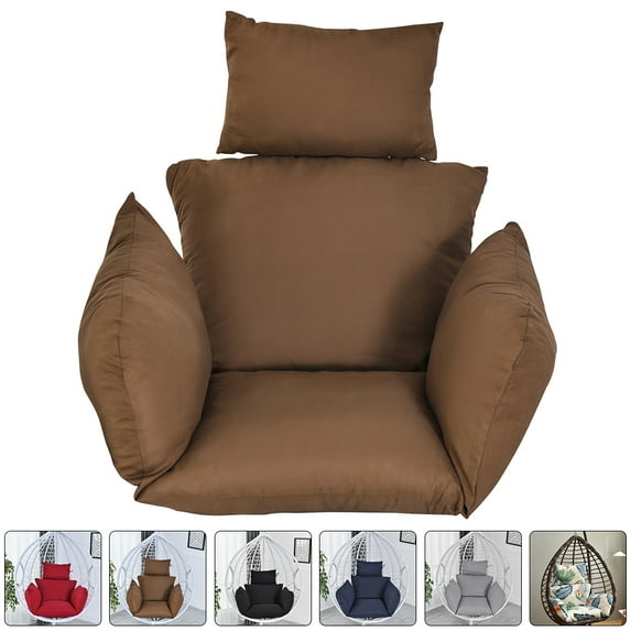 CJC Hanging Chair Cushion, Swing Egg Chair Cushion, Thicken Patio Hanging Egg Chair Pad, Removable and Washable Basket Chair Seat, 6 Colors