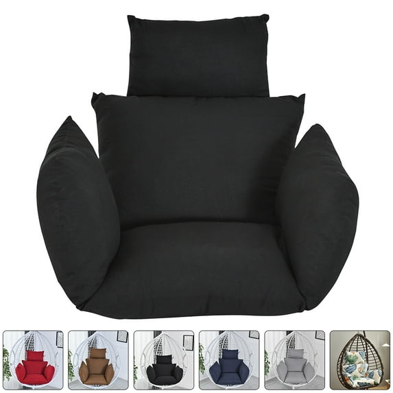 CJC Hanging Chair Cushion, Swing Egg Chair Cushion, Thicken Patio Hanging Egg Chair Pad, Removable and Washable Basket Chair Seat, 6 Colors