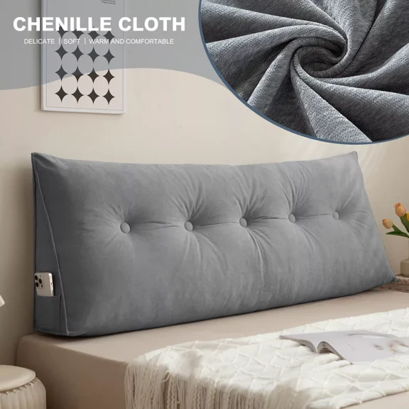 CJC Headboard Pillow Reading Pillow Bolster Cushion Lumbar Support Backrest for Bed Sofa