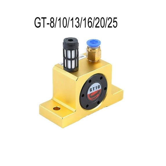CJC Industrial Type Pneumatic Air Turbine Vibrators Compressed Turbine w/ Connector & Silencer, GT-20