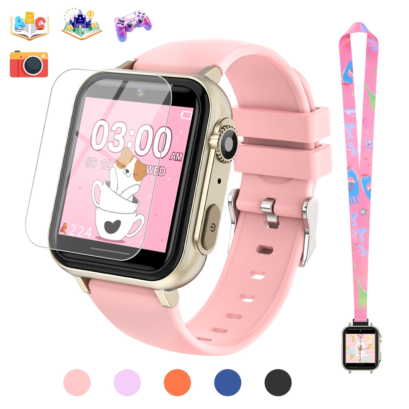 CJC Kids Smart Watch Age 3-12 with 31 Games Video Camera Music Player Educational Toys Birthday Christmas Gifts Boys&Girls