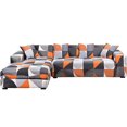 thumbnail image 1 of CJC L Shape Sofa Covers Sectional Sofa Couch Covers 2Pcs Stretch Sofa Slipcovers with 4Pcs Pillowcases for L-Shape 3+3 Seaters, 9 Colors, 1 of 10
