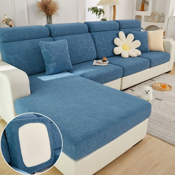CJC L-Shaped Sectional Sofa Cover, Wear-Resistant Couch Cushion Slipcovers, Stretch Cushion Case Replacement, Universal Furniture Protector, 2 Patterns