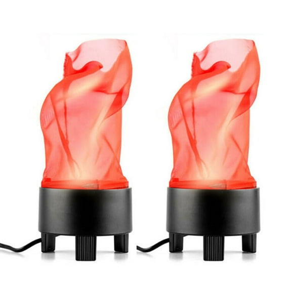 CJC LED Flame Effect Lights, 3D Fake Fire Light Dynamic Flame Effect Stage Lamp Artificial Fire Atmosphere Lamp for Party Decor Holiday Supplies, 1~4 Pcs