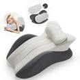 thumbnail image 1 of CJC Memory Foam Wedge Pillow, Multi-Position Body Support Pillow Bed Wedge Pillow for Back, Neck & Leg Support, Light Gray & Gray, 1 of 8