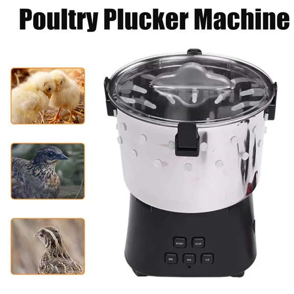 CJC Mini Poultry Plucker Machine Electric Feather Plucker for Quail, Chicken, Duck & Small Birds