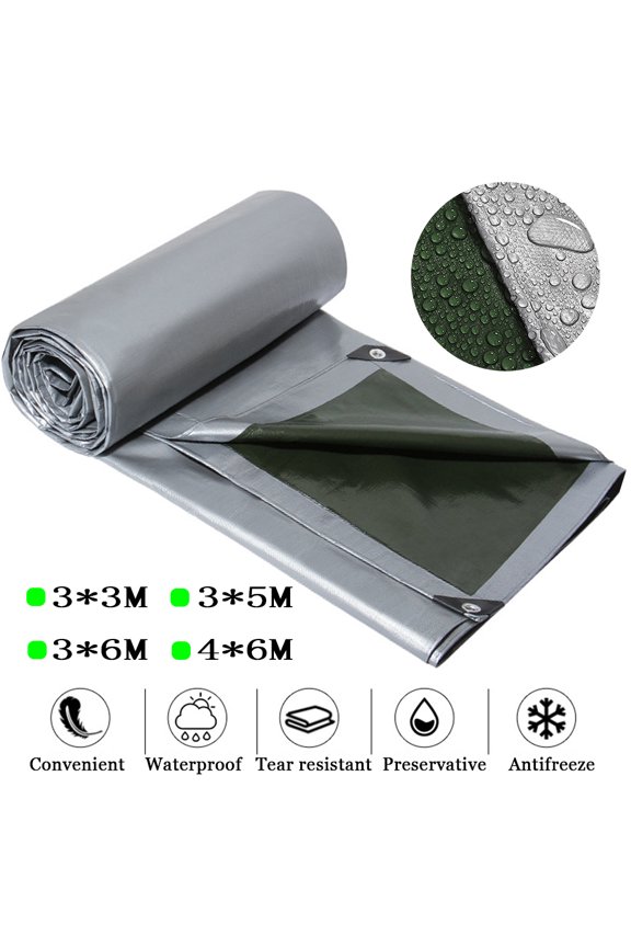 Multipurpose Tarp Cover Heavy Duty PVC Tarpaulin Cover, Waterproof, UV Resistant Rip and Tear Proof, 4 Sizes