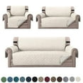 thumbnail image 1 of CJC Non-slip Sofa Cover Reversible Quilted Couch Slipcover Water Resistant Furniture Protector for Kids Pet, 3-Seater, Ivory, 1 of 7