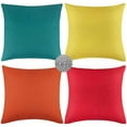 thumbnail image 1 of CJC Outdoor Throw Pillow Covers Waterproof Pack of 4 Square Cushion Cases for Patio, Couch, Tent, Garden, Beach and Sofa, 18" x 18", 1 of 9