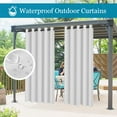 thumbnail image 1 of CJC Outdoor Waterproof Curtains for Patio- Blackout, UV Protection, Solid Cabana Grommet, Gazebo, Pergola, Yard, Front Porch, 1 Panel,52*94 in, White, 1 of 20