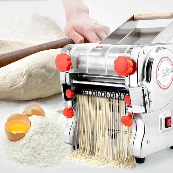 CJC Pasta Maker Machine, Electric Stainless Steel Noodles Roller Machine for Home Restaurant Commercial Use, Noodle Width 2mm/6mm