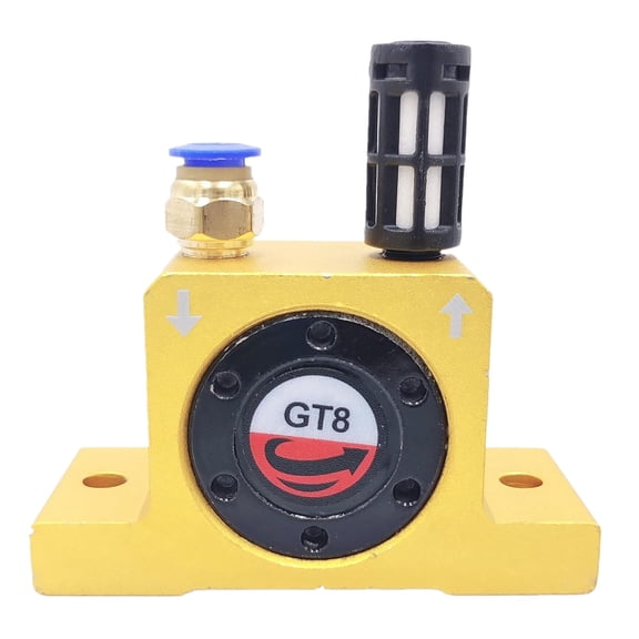 CJC Pneumatic Turbine Vibrators, Pneumatic Compressed Air Power Turbine Vibrator, Silent Industrial Turbine Vibrator with Muffler, GT-8
