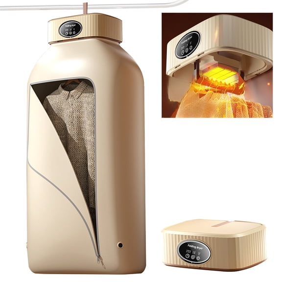 CJC Portable Clothes Dryer for Apartment Dryer Machine Hanging Dryer Machine with Timer Function Travel Dormitory 600W