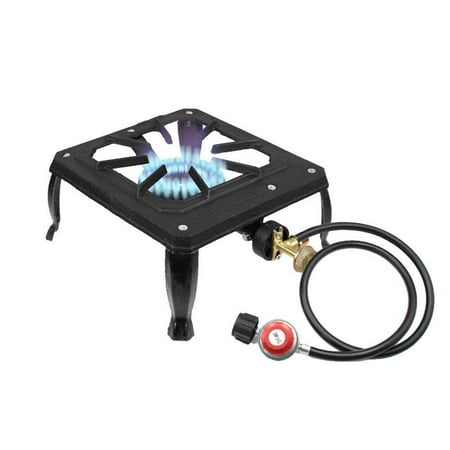 CJC Propane Gas Single Burner Stove Outdoor Camping BBQ Cooker +Low Pressure Regulator Hose