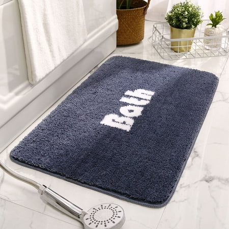 CJC Shower Mat Anti-Slip Tub Bath Mat Quick Dry Shower Mat Absorbent Soft Shaggy Surface Bathroom Floor Mat For Wet Areas
