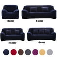 thumbnail image 1 of CJC Sofa Cover Plush Stretch 1 2 3 4 Seater Sofa Slipcover Chair Loveseat Couch Cover Furniture Protector Cover with 1 Pillowcase (1 Seater, Navy Blue), 1 of 12