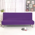 thumbnail image 1 of CJC Stretch Sofa Cover for Armless Sofa Bed - Futon Slipcover Furniture Protector without Armrests Fits 180-210cm Length (Purple), 1 of 9