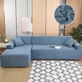 thumbnail image 1 of CJC Stretch Sofa Covers, Thick Velvet Sofa Couch Slipcovers, 2 Pieces L-Shaped Sectional Sofa Covers for 3 + 3 Seaters, Softness Corner Couch Cover, 9 Colors, 1 of 9