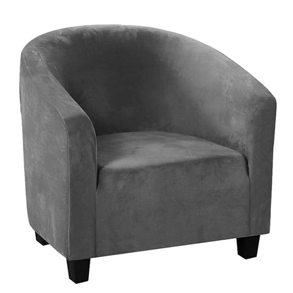 CJC Stretch Velvet Sofa Cover Club Chair Slipcover Plush Chair Covers, Spandex Elastic Armchair Couch Cover Sofa Furniture Protector for Bar Counter Living Room Internet Cafes Hotel