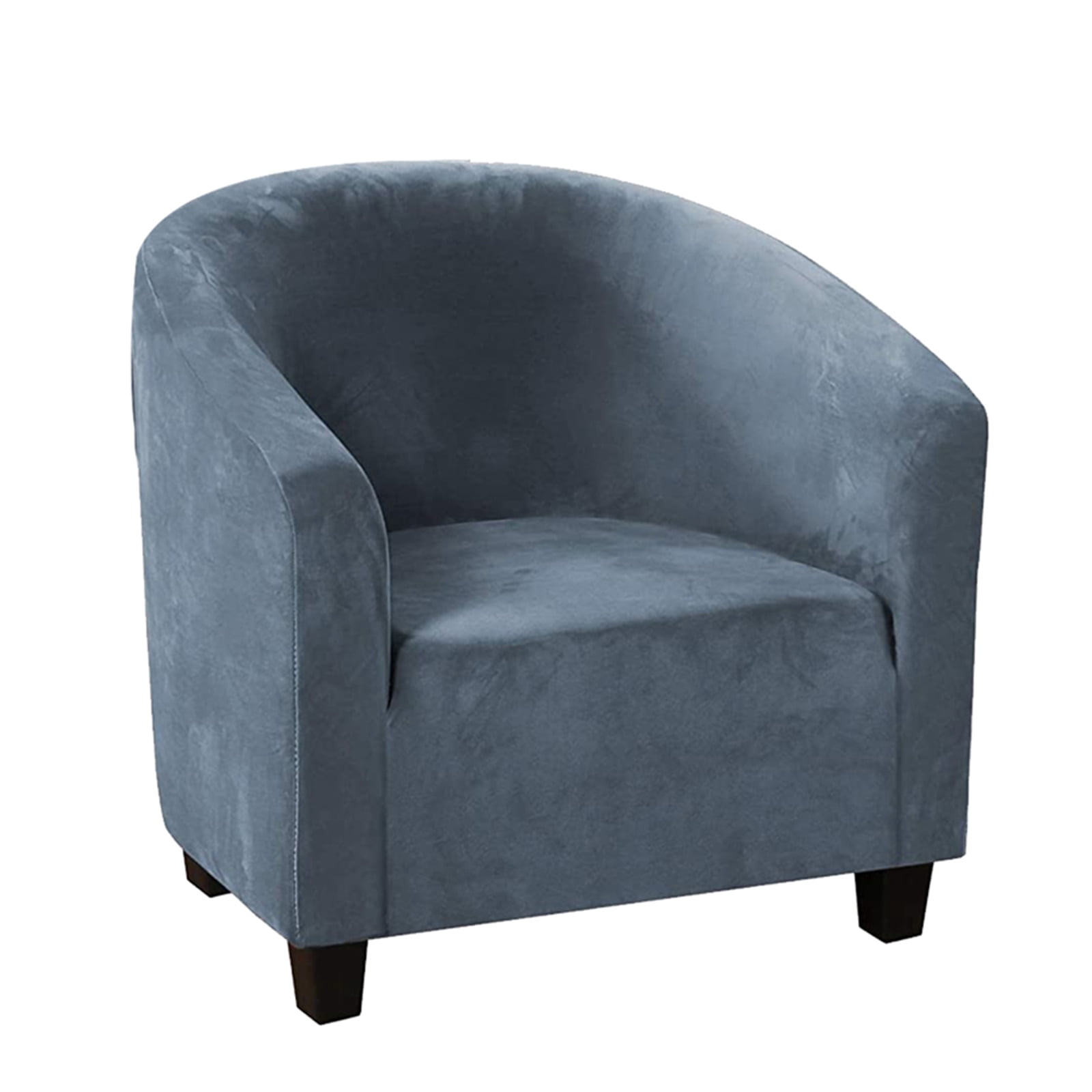 CJC Stretch Velvet Sofa Cover Club Chair Slipcover Plush Chair Covers, Spandex Elastic Armchair Couch Cover Sofa Furniture Protector for Bar Counter Living Room Internet Cafes Hotel
