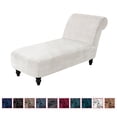 thumbnail image 1 of CJC Velvet Armless Lounge Chaise Slipcover Stretch Chaise Couch Cover Lounge Chair Sofa Slipcover Pet Furniture Cover, 1 of 7