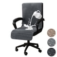 thumbnail image 1 of CJC Water-Resistant Office Chair Cover, Anti-Slip Computer Desk Chair Slipcover with Non-Slip Buckles, Armchair Protector (Dark Gray, Medium), 1 of 6