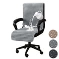 thumbnail image 1 of CJC Water-Resistant Office Chair Cover, Anti-Slip Computer Desk Chair Slipcover with Non-Slip Buckles, Armchair Protector (Gray, Large), 1 of 8