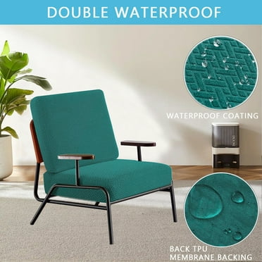 CJC Waterproof Stretch Sofa Seat Cushion Covers Solid Cushion Slipcovers Washable Furniture Protector Suitable for Armchair Sofa Patio Chair