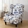 thumbnail image 1 of CJC Wingback Chair Cover, 2 Piece Wing Chair Slipcovers, Stretch Armchair Sofa Covers, Orchid, 1 of 9