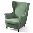 thumbnail image 1 of CJC Wingback Chair Slipcover, 2-Piece Stretch Wing Back Chair Cover with Cushion Cover, Armchair Covers Furniture Protector for Living Room Bedroom (Green), 1 of 9