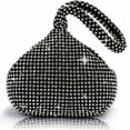 thumbnail image 1 of CJC Women's Evening Bag Triangle Luxury Full Rhinestones Fashion Evening Clutch Bag Party Prom Wedding Purse, 1 of 6