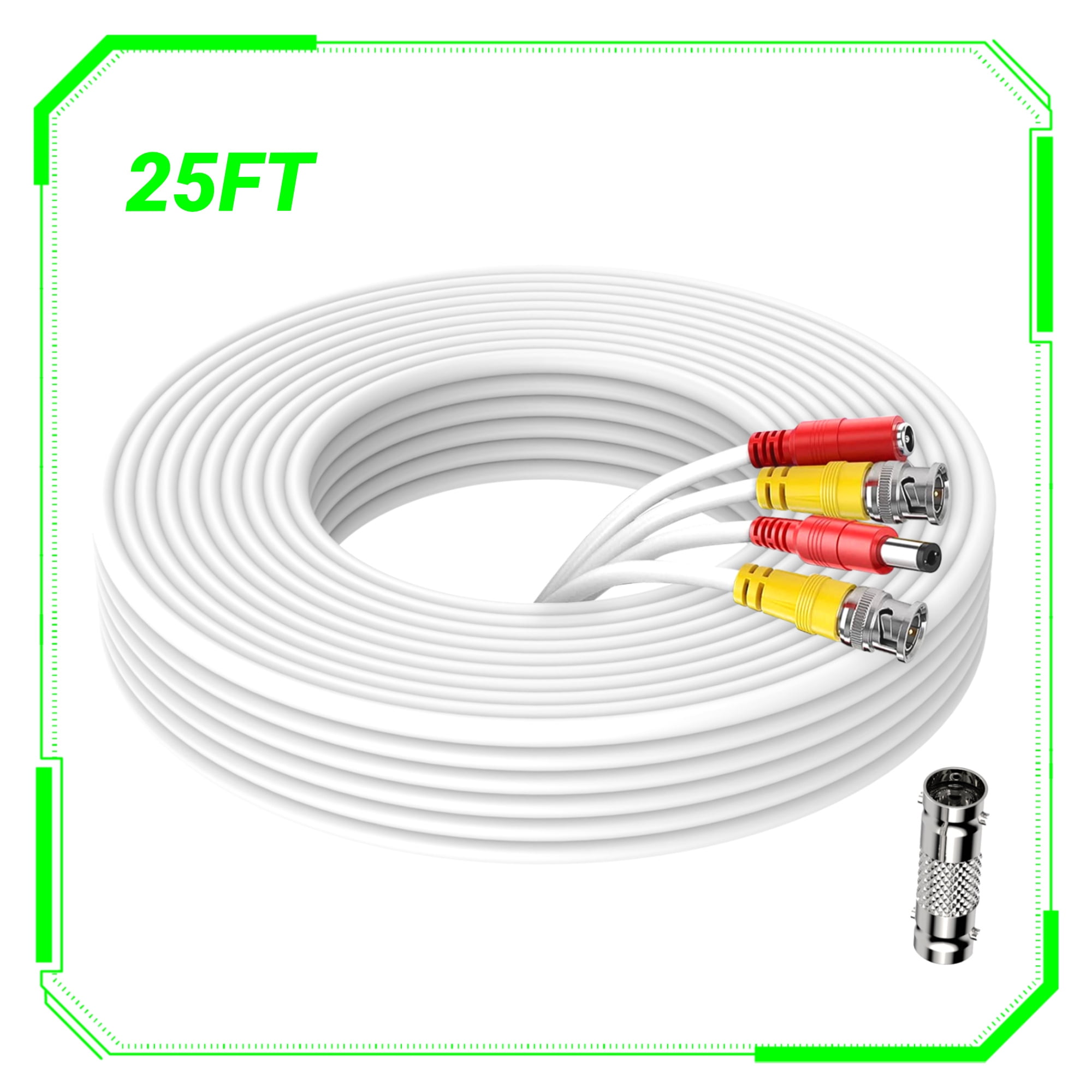 CJPGeek 25FT White Ready Plug And Play,Resistant To Corrosion And