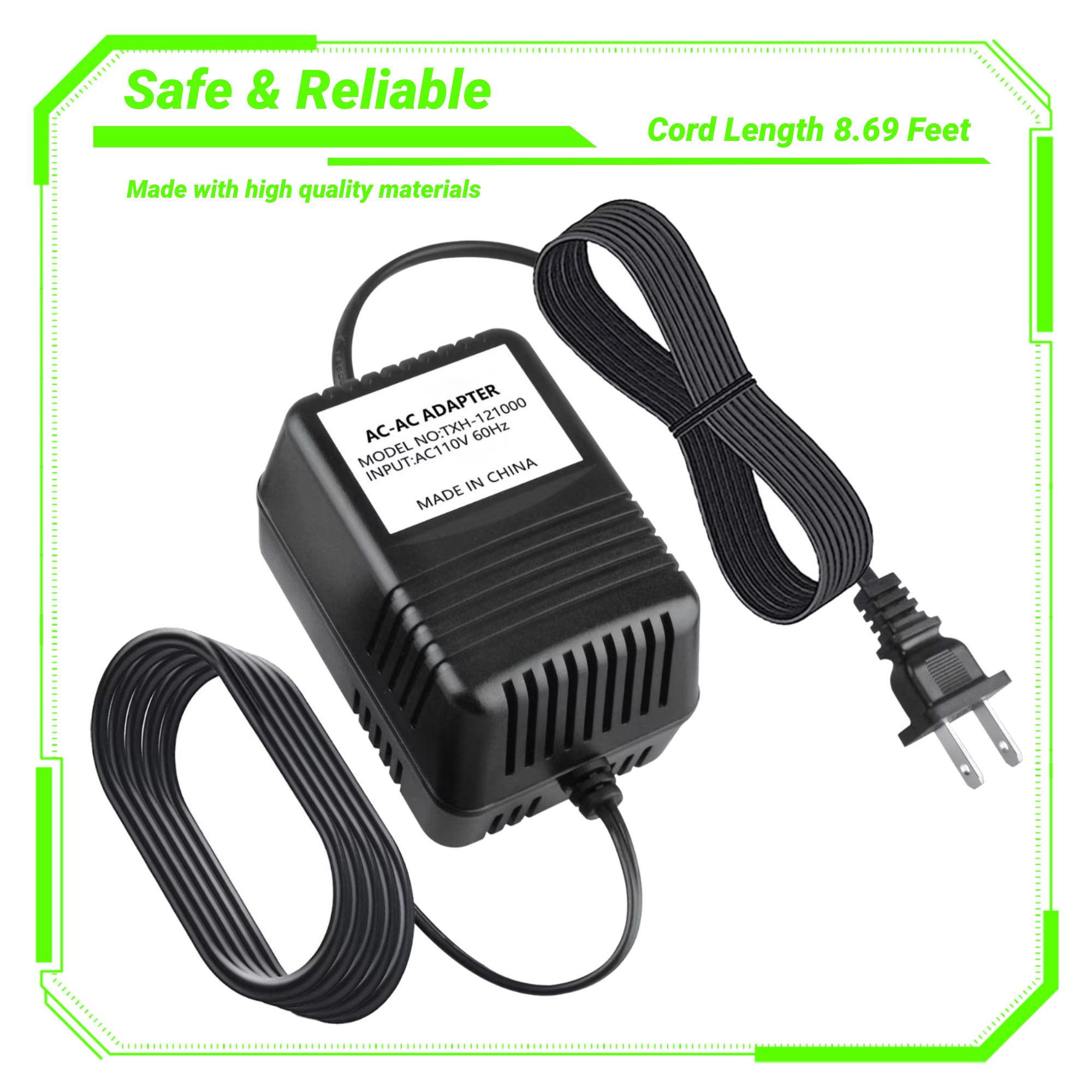 9V 2A AC-AC Adapter For Numark X5 DJ Mixer – AbleGrid Power Supply Charger