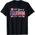 thumbnail image 1 of CJQCJQ Men's 250 Years of Freedom Top Hat Graphic Tee, America 250 Independence Day Shirt-Black,3XL, 1 of 3