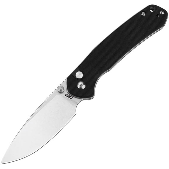 CJRB J1925-BK Pyrite 3.13" Blade Black Handle Folding Knife