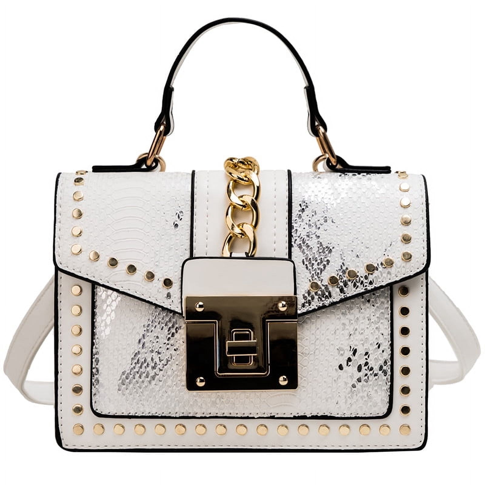 CJSHOPPE WOMEN HANDBAG CROSSBODY TOTE NYLON SNAKESKIN BAG