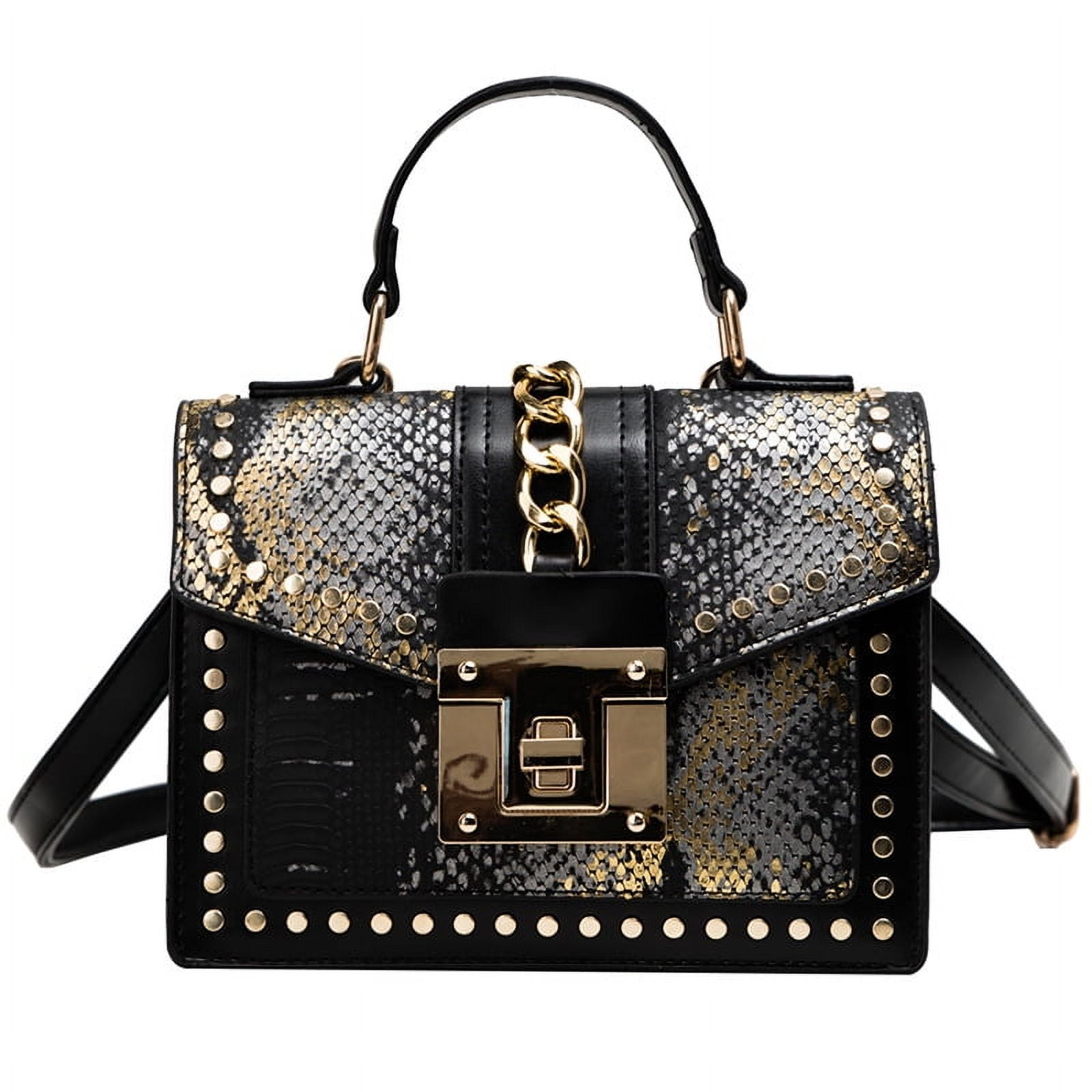 CJSHOPPE WOMEN HANDBAG CROSSBODY TOTE NYLON SNAKESKIN BAG