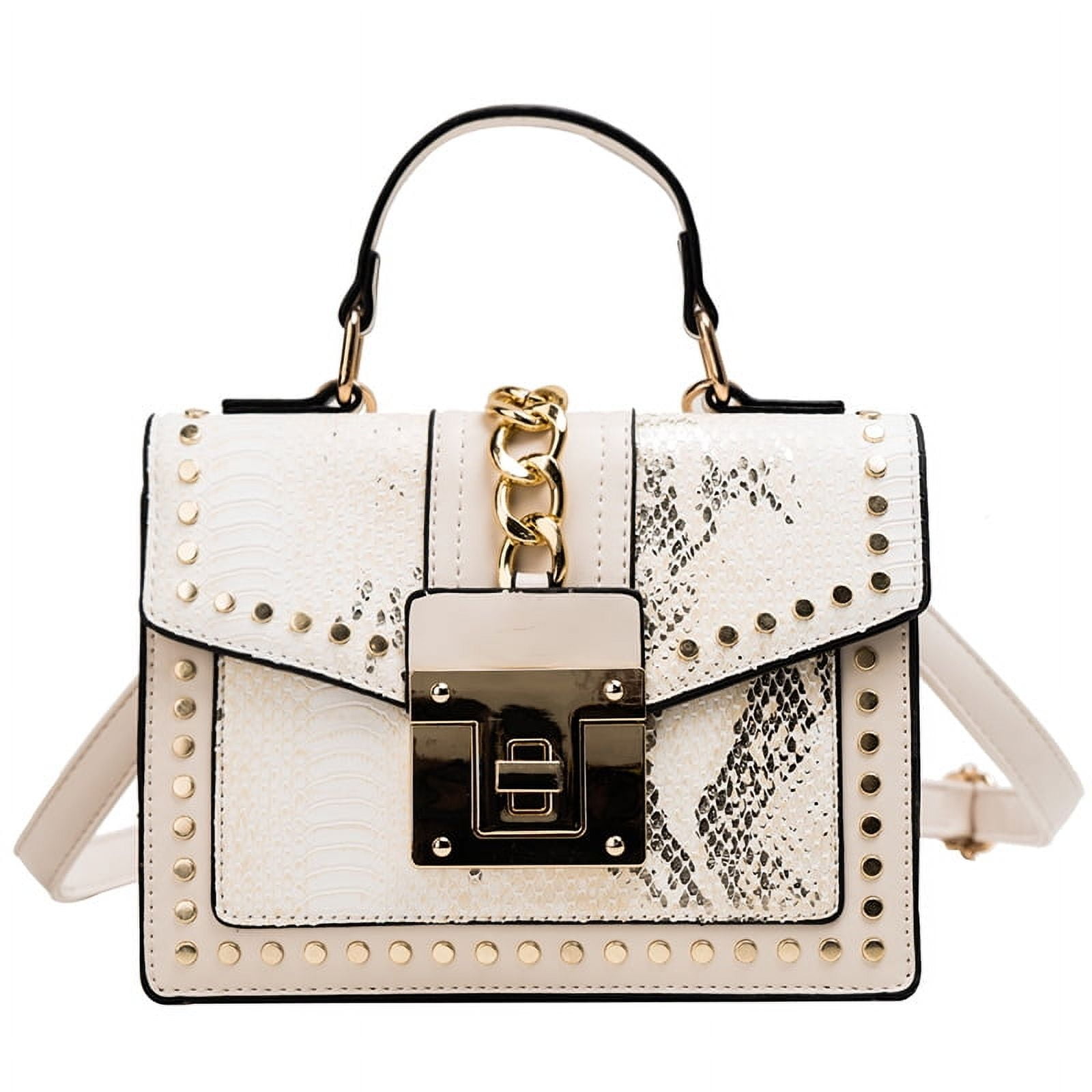 CJSHOPPE WOMEN HANDBAG CROSSBODY TOTE NYLON SNAKESKIN BAG