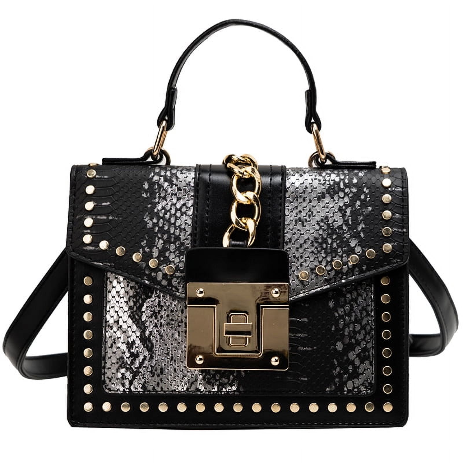 CJSHOPPE WOMEN HANDBAG CROSSBODY TOTE NYLON SNAKESKIN BAG