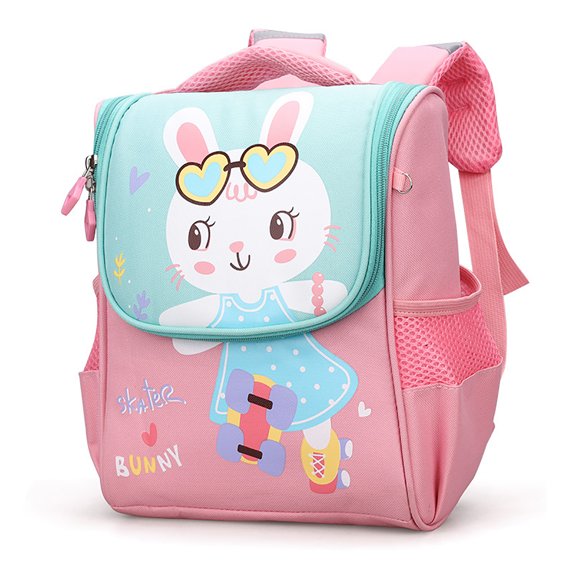 CJUAN 11.8" Toddler Lightweight Cartoon Small Kids Mini Backpack for Boys Girls Waterproof Daycare School Bookbag,Kindergarten Primary School Pink